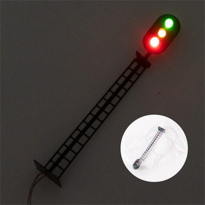 1:87 Scale Signal Traffic Light Model 8.3cm Traffic Light Black Post With Ladder