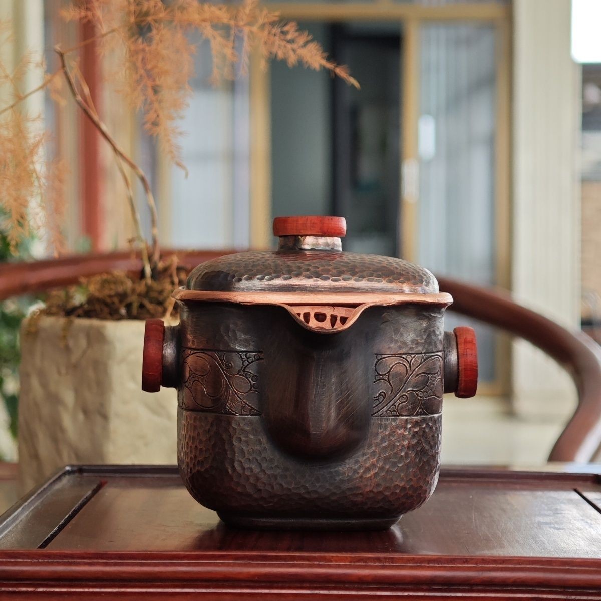 Handmade Copper Teapot 200ml Portable Gongfu Tea Pot Vintage Tea Server