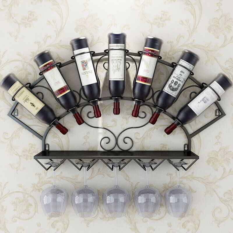 Wine Holder Rack Bottle Wine Bottle Display Rack Glassware Storage Shelf Whiskey