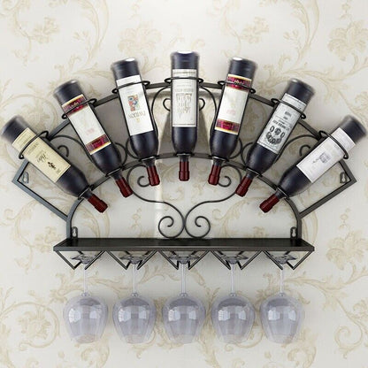 Wine Holder Rack Bottle Wine Bottle Display Rack Glassware Storage Shelf Whiskey