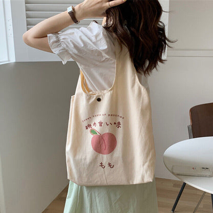 Large Shoulder Tote Bag Canvas shopping bag Casual Print Capacity Shoulder B