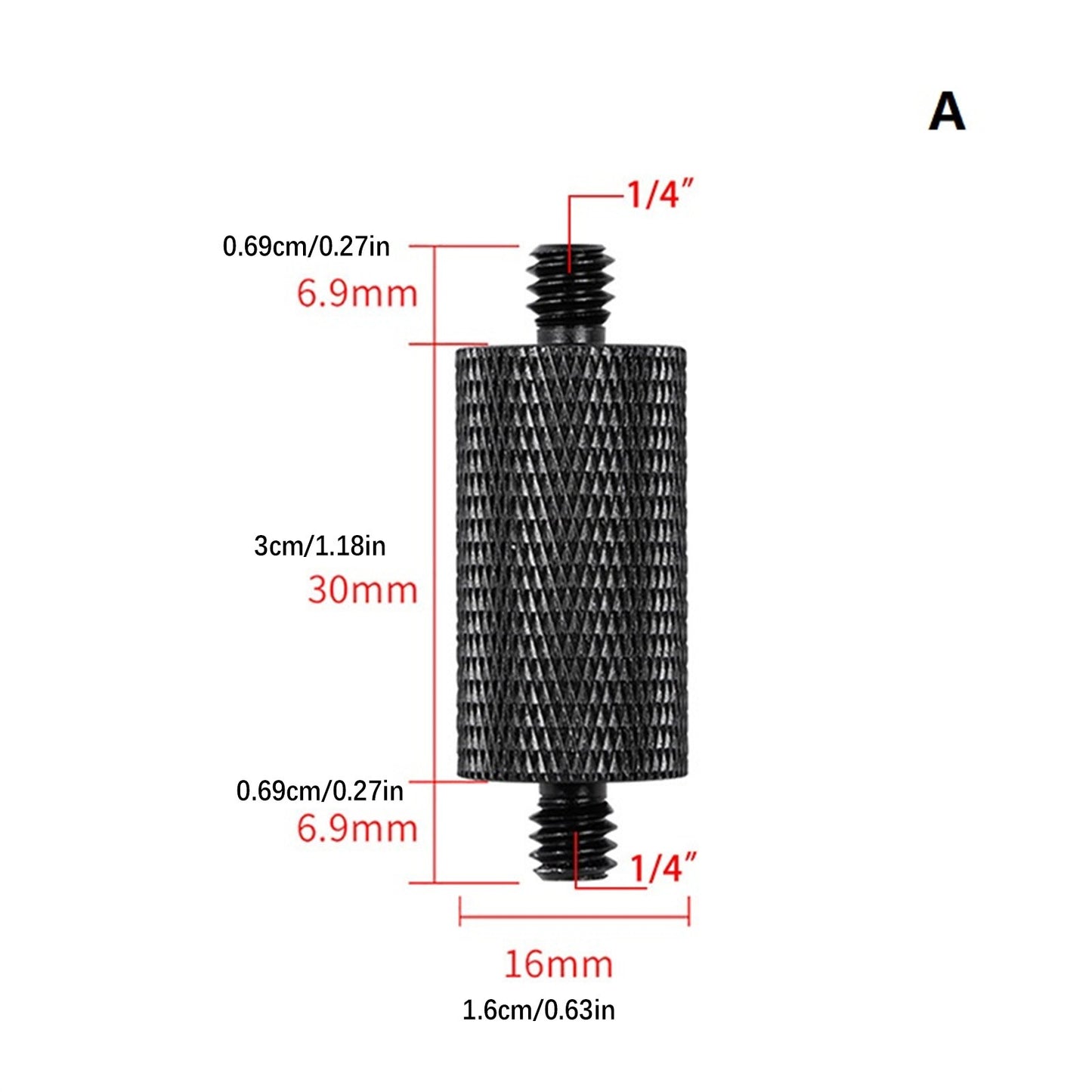 1/4" To 1/4" Screw Adapter Camera Tripod Converter Screw Photo Video Accessory