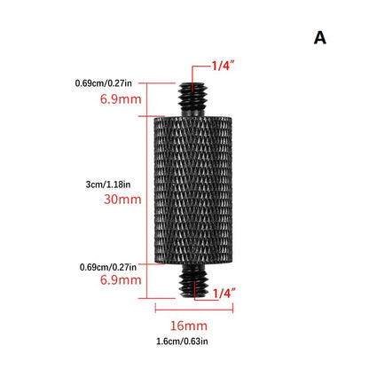1/4" To 1/4" Screw Adapter Camera Tripod Converter Screw Photo Video Accessory