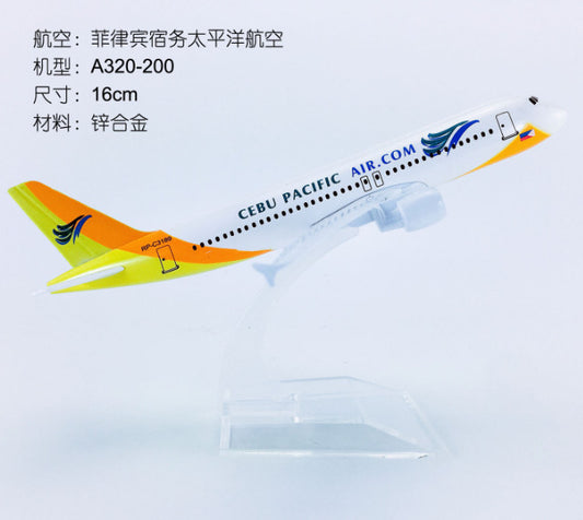 16CM CEBU Pacific AIRBUS A320 Passenger Airplane Diecast Aircraft Plane Model