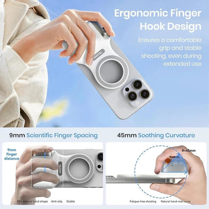 Magnetic Phone Camera Grip, Smartphone Shooting Holder Selfie Handle Snap with