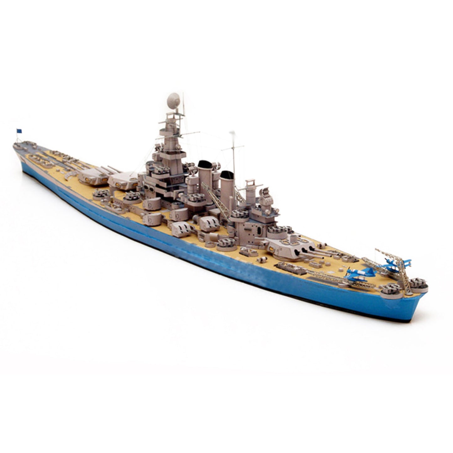 1/400 US NAVY BB-55 Battleship 54cm 21in Paper Model Unassembled Military Craft