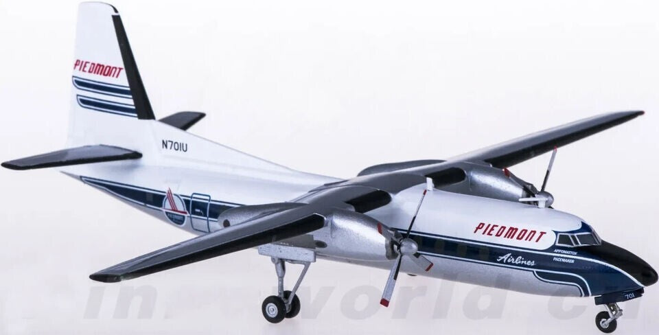 1:200 Herpa Piedmont Airlines Fairchild FH-227 Passenger Airplane Diecast Model