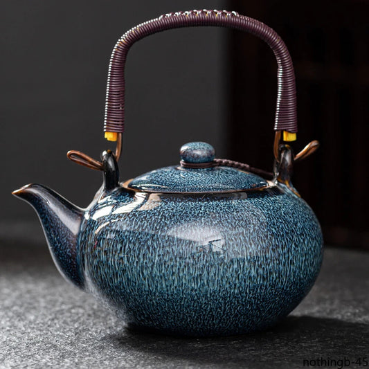 750ML Ceramic Teapot Household Kung Fu Kettle Large Capacity Tea Set