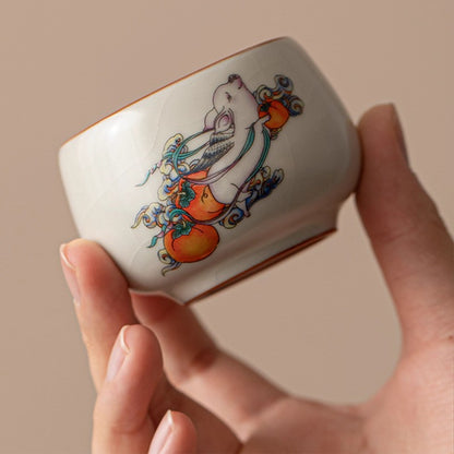 5.5cm Ceramics Teacup Master's Cup Single Cup Tea Tasting Cup Tea Cup Ornament