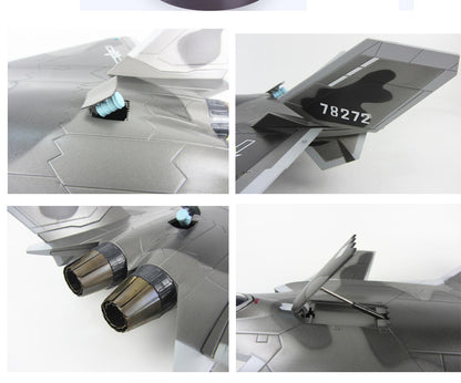 1:36 54CM Chinese J-20 Stealth Fighter Airplane Diecast Military Aircraft Model