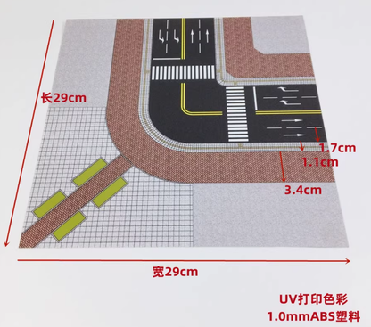 1:64 Scale City Simulation Road Model Crossroad Scene Display Model Toy