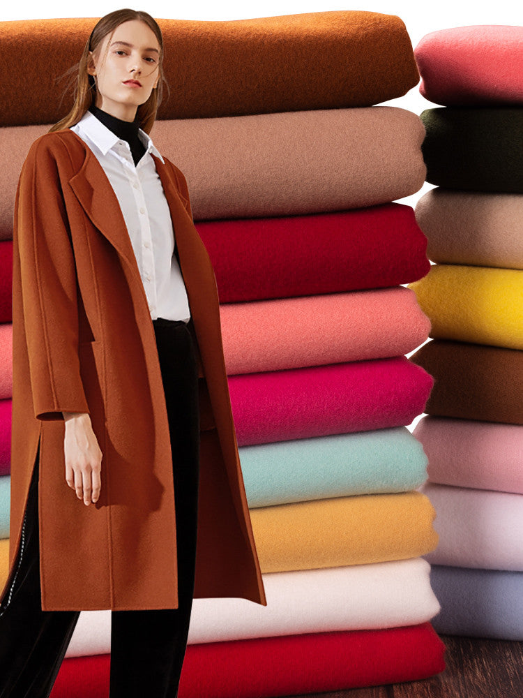 Fall Thick Solid Cashmere Imitation Wool Cloth Diy Coat Woollen Fabric Wide 57"