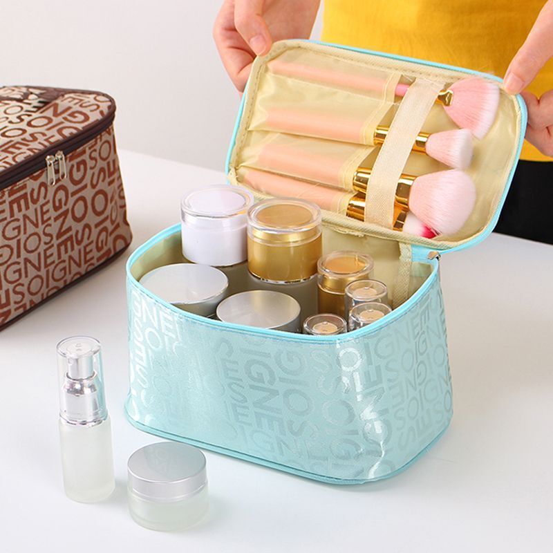 Square Cosmetics Storage Bags Travel Pouch Toiletries Organizer S/M/L Polyester