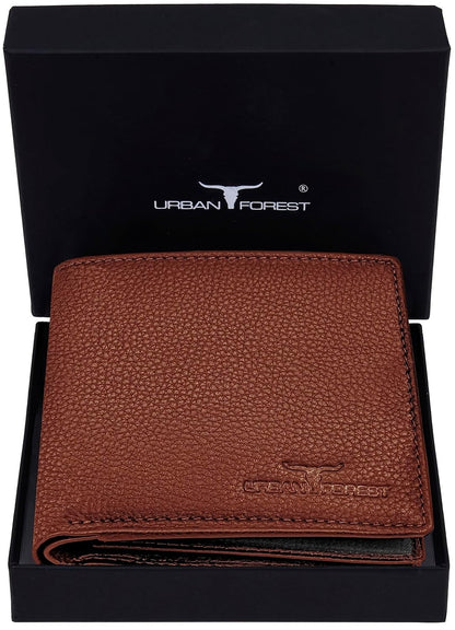 New Redwood Bi-Fold Leather Men's Wallet RFID Protection Gift Item