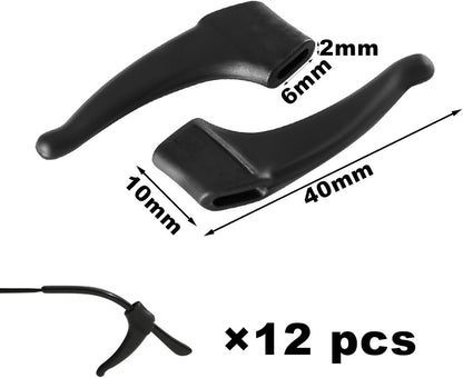 Eye Glasses Ear Grippers,Anti Slip Eyeglasses Ear Grips,Silicone Ear Hooks for S