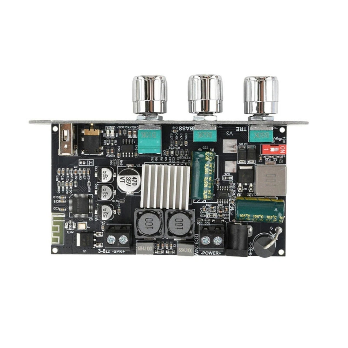 Audio Power Amplifier Board supports Bluetooth, AUX, U disk, and USB sound card