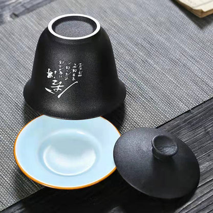 160ml Kungfu Tea Cup Ceramic Tea Bowl Gaiwan Tea Set Tea Ceremony Accessories