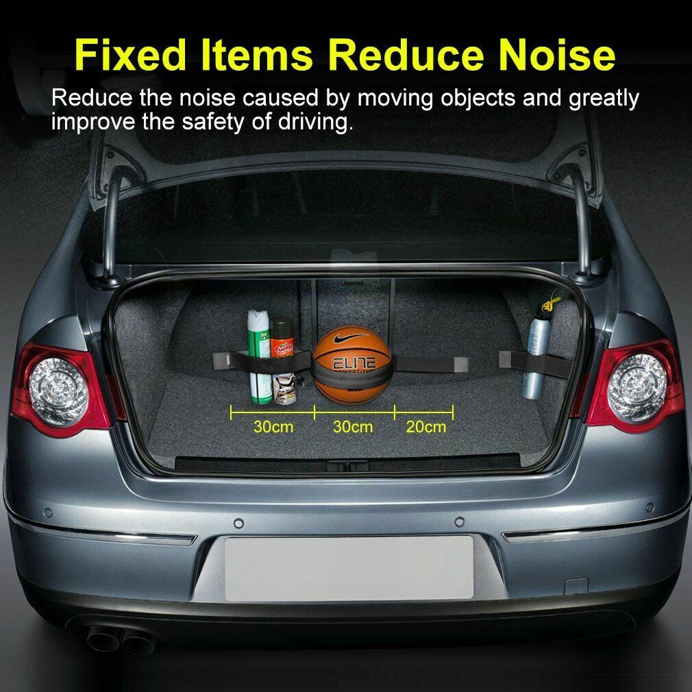 Car Trunk Organizer Elastic Belt 1pc Practical Fixed Storage Stowing Sticky Tape