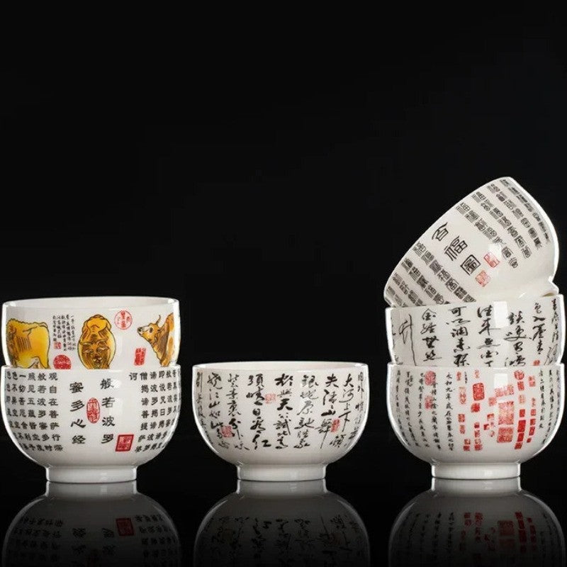 130ml Chinese Ceramic Teacup Handmade Master Cup Tea Bowl Meditation Cup Teaset