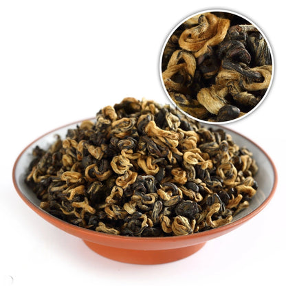 250g Supreme Yunnan Black Tea Fengqing Dian Hong Dianhong Snail Golden Buds