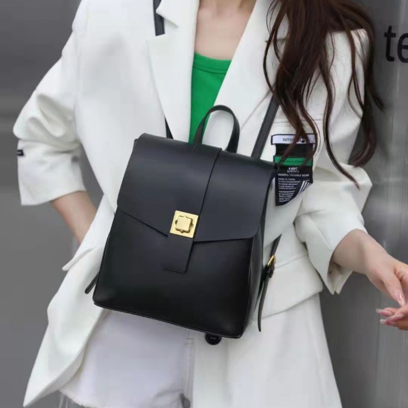 Genuine Leather Luxury Bag Large Capacity Girl Schoolbag New Fashion Ladies Cute