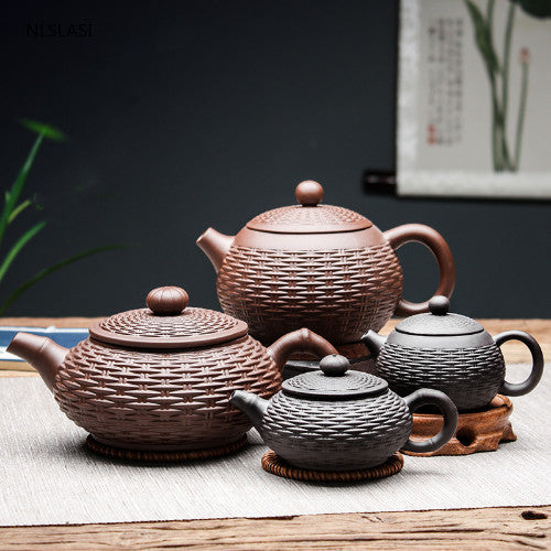 Kettle Handmade Tea Set Chinese Yixing Tea Pot Purple Clay Xishi Filter Teapot