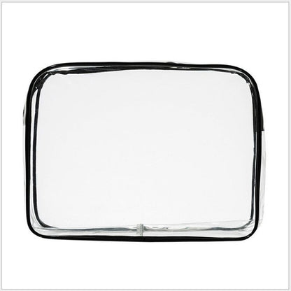 Cosmetic Bags Transparent Zipper Black Makeup Case Organizer Traveling Toiletry