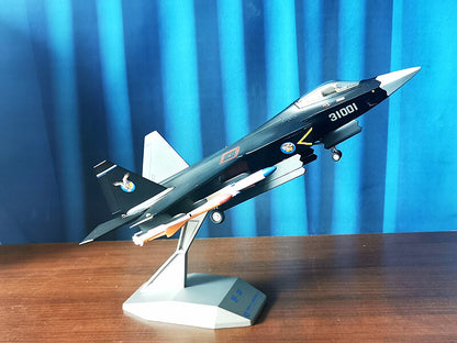 1:48 35CM AVIC China J-31 Stealth Fighter Plane Diecast Military Aircraft Model