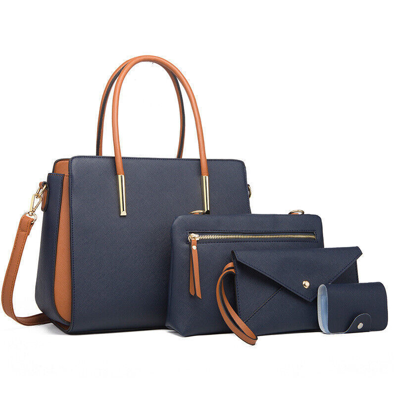 Shoulder bag big size sets for ladies 4X1 trendy women purses and handbags
