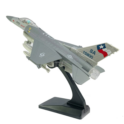 1:72 F16 Fighter Jet Airplane Model Diecast Military Toy Airplane for Boys Gray