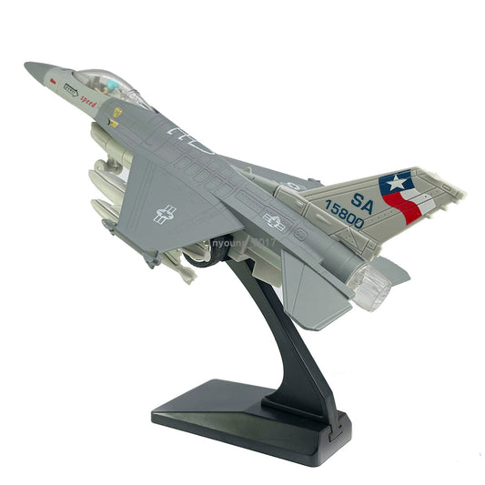 1:72 F16 Fighter Jet Airplane Model Diecast Military Toy Airplane for Boys Gray