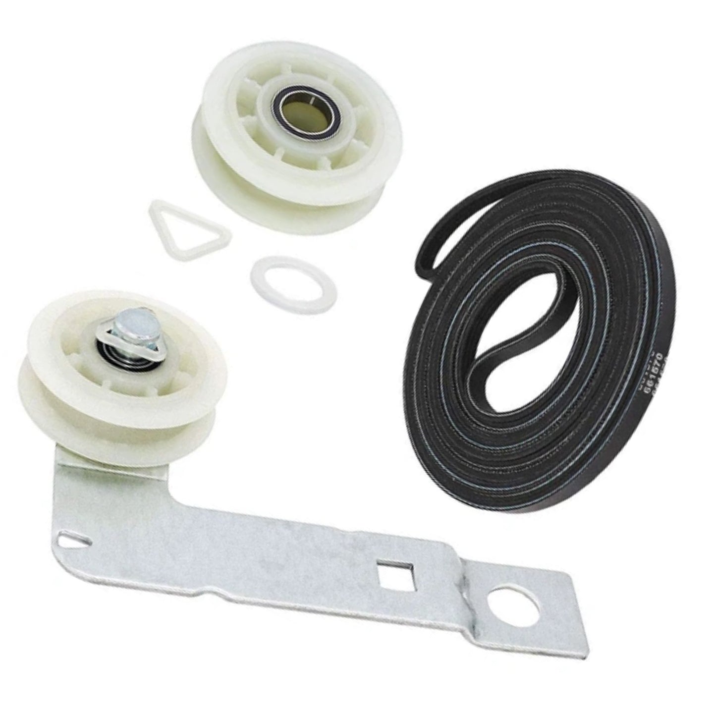 661570 & 279640 & W10837240 Dryer Idler Pulley Belt Kit for Whirlpool/Kenmore