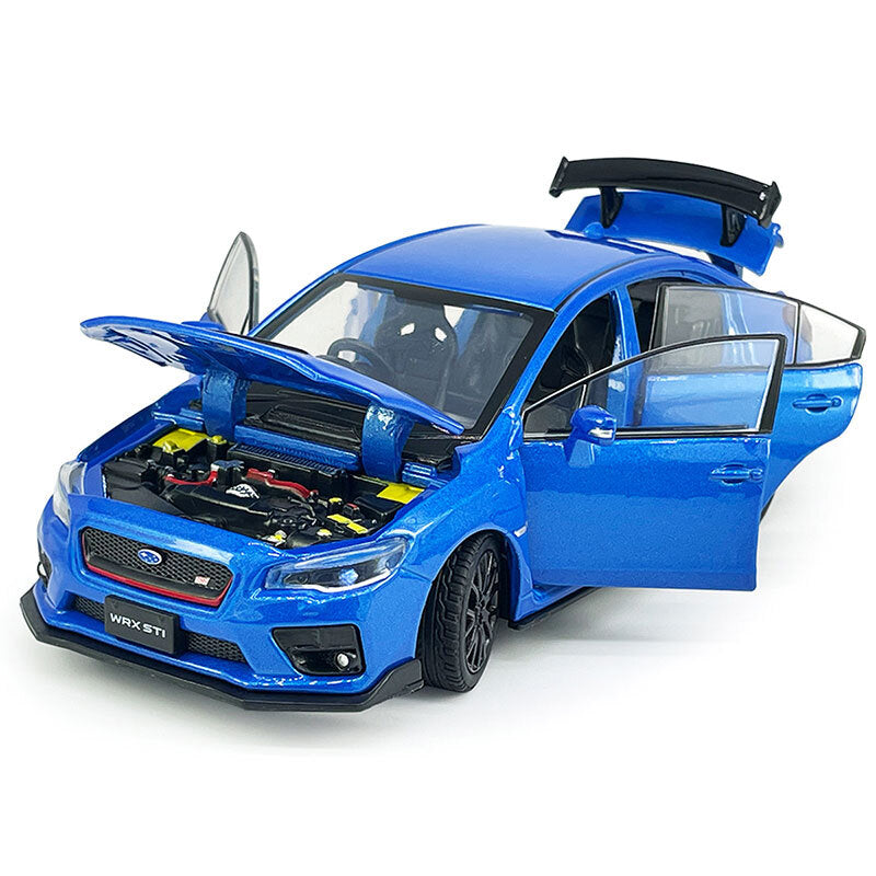 1/32 Subaru WRX STI Model Car Diecast Toy Cars Boys Toys for Kids Gifts Blue
