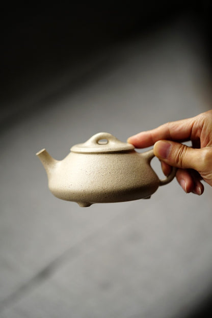 230cc chinese Yixing Handmade Zisha teapot white clay ShiPiao Gongfu Hu Tea Pot
