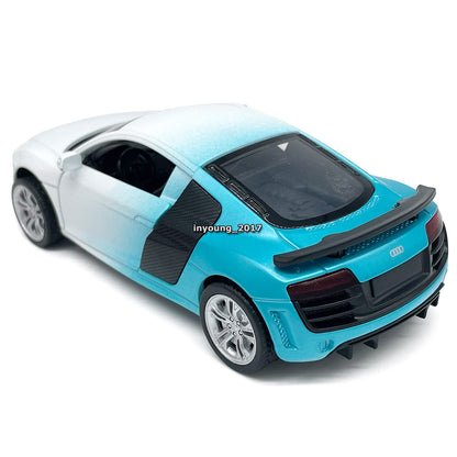 1/36 Audi R8 GT Model Car Metal Diecast Toy Vehicle for Boys Kids Gifts White