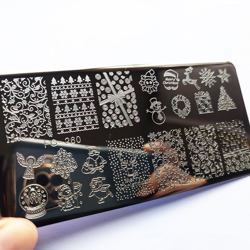 Nail Art Tool Metal Snowflake Flower DIY Stamping Plates Printing Stencil 6x12cm