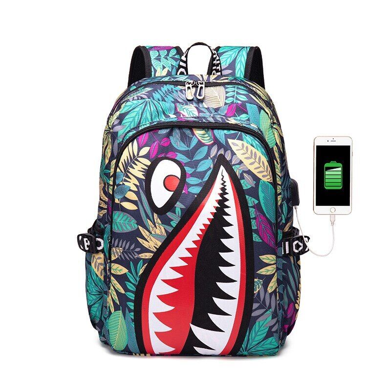 Backpack Elementary Bookbag Travel Cartoon Print Primary School Student Backpack