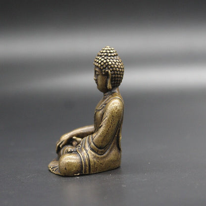 Buddhism 4cm Tibet Copper Sculpture Shakyamuni Amitabha Buddha Statue Crafts