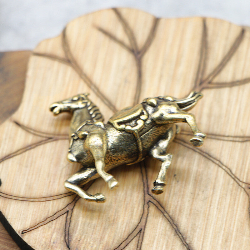 Brass Horse Figurine Statue Animal Figurines Toys House Desktop Decoration New