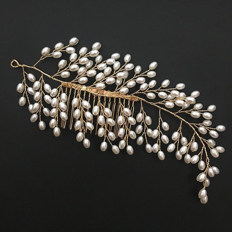 Women Hair Combs Korean Fashion Pearl Handmade Hairpins Clip DIY Styling Jewelry