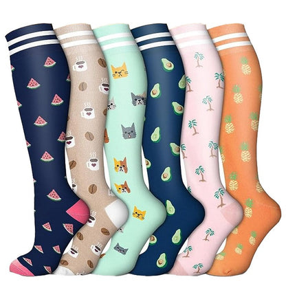 5/6pairs Compression Socks Stockings Womens Mens Knee High Medical