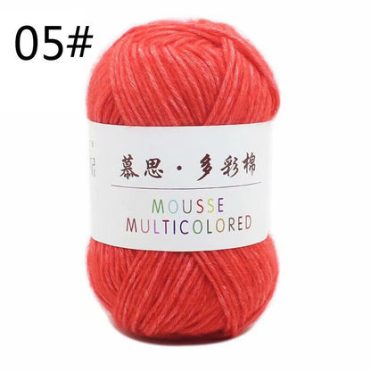 Hot Sale 50g Soft Milk Cotton Baby Yarn Hand-dyed Wool Socks Scarf Knitting Yarn