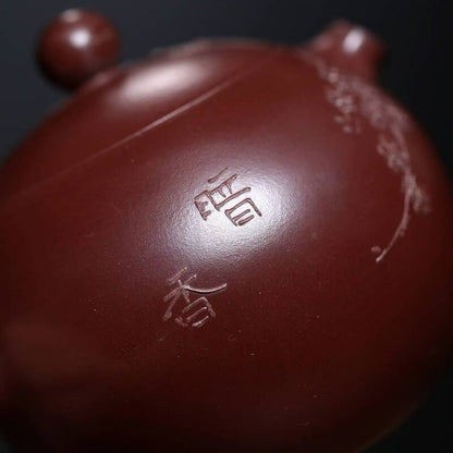 True Yixing Zisha Tea Pot Original Ore Old Purple Clay Xishi Pot Marked 220ml