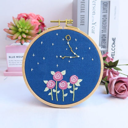 Embroidery Kit DIY Needlework Zodiac Horoscope Needlecraft Cross Stitch Artcraft