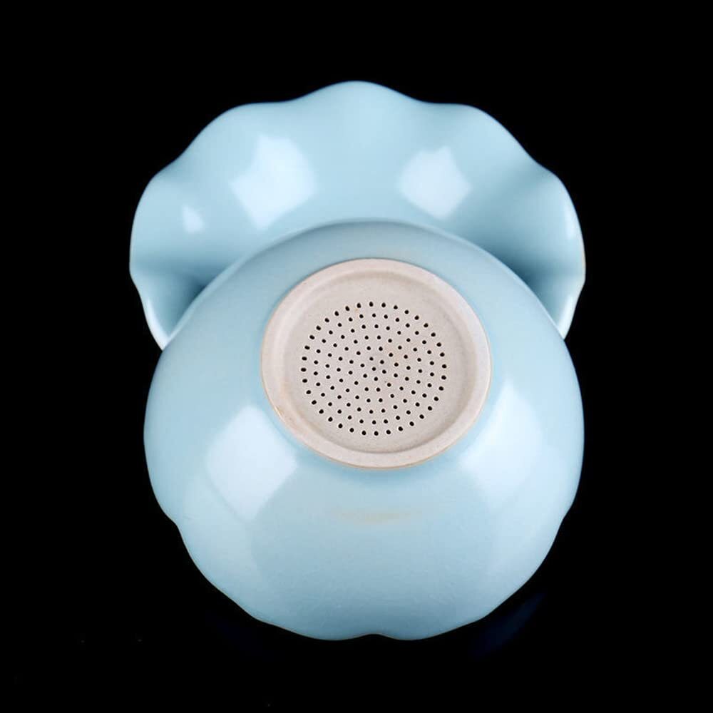 9.4cm Chinese Tea Filter Porcelain Tea Water Separation Strainer Tea Set