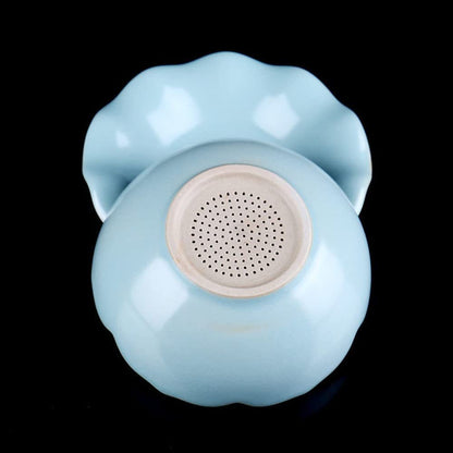 9.4cm Chinese Tea Filter Porcelain Tea Water Separation Strainer Tea Set