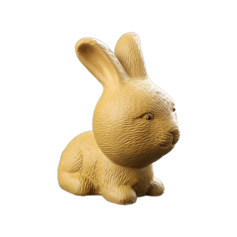 tea pet yixing zisha purple clay rabbit statue small size creative tea play new