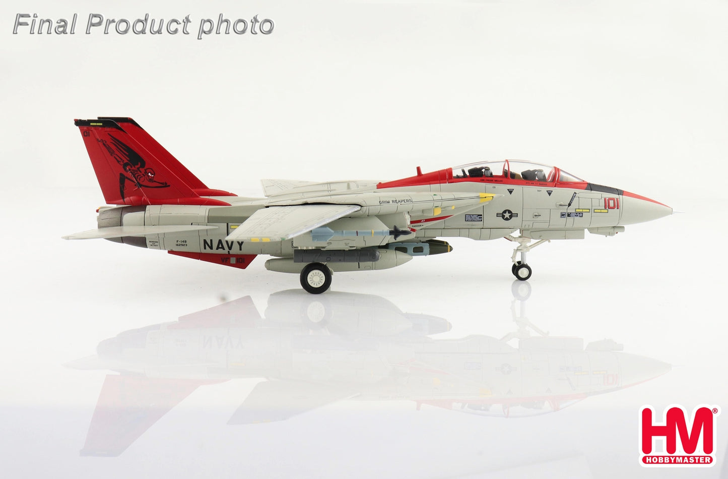 1:72 HM Grumman F-14B Tomcat VF-101 Grim Reapers Fighter Diecast Aircraft Model