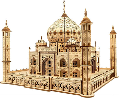 Wooden Puzzle Taj Mahal Model with Led Light 416 Pieces Gift for Boys and Girls