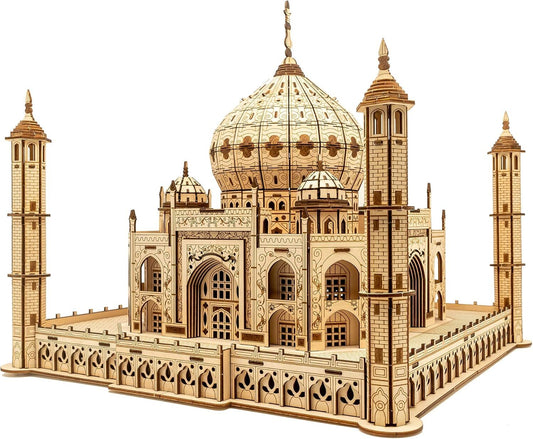 Wooden Puzzle Taj Mahal Model with Led Light 416 Pieces Gift for Boys and Girls